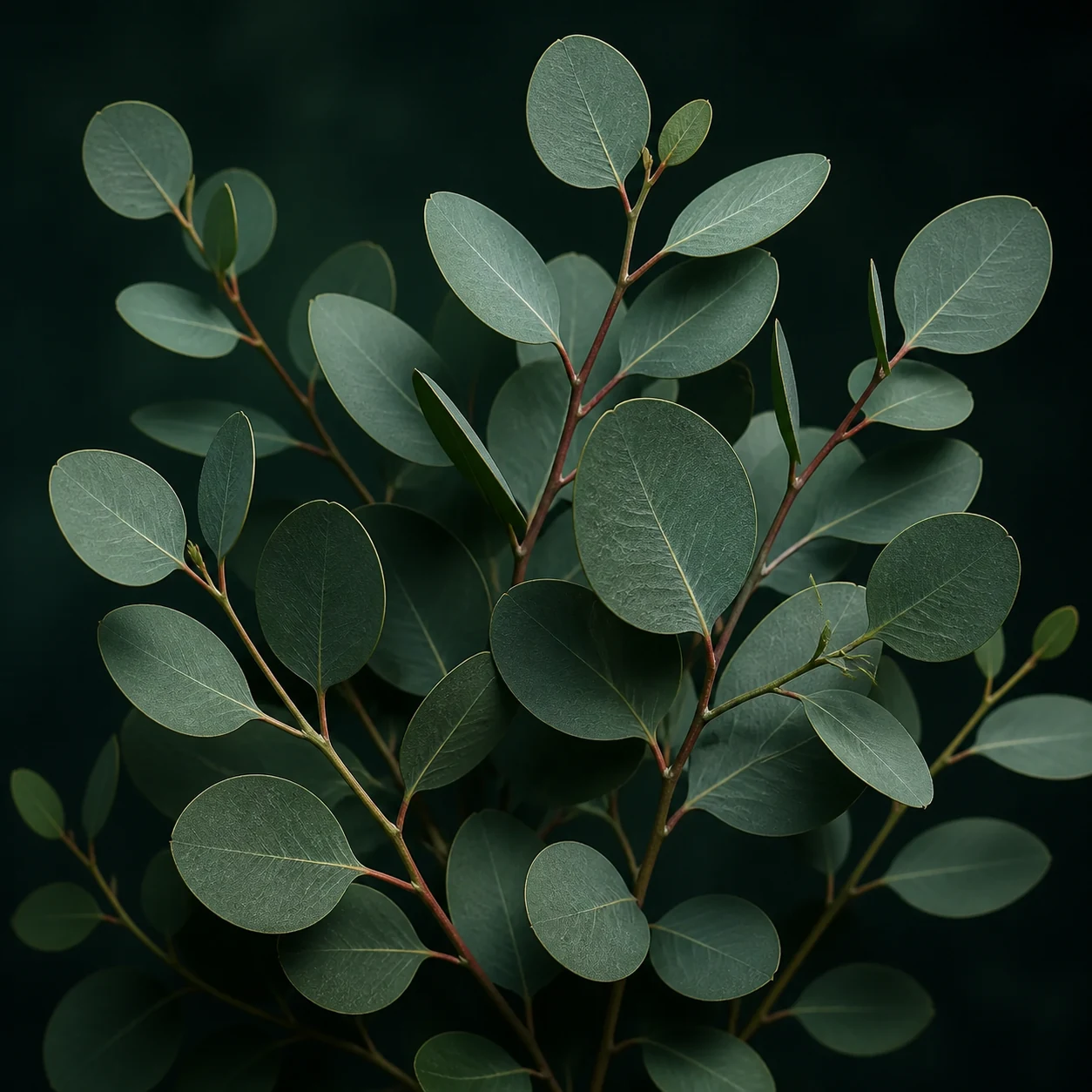 Fresh eucalyptus leaves