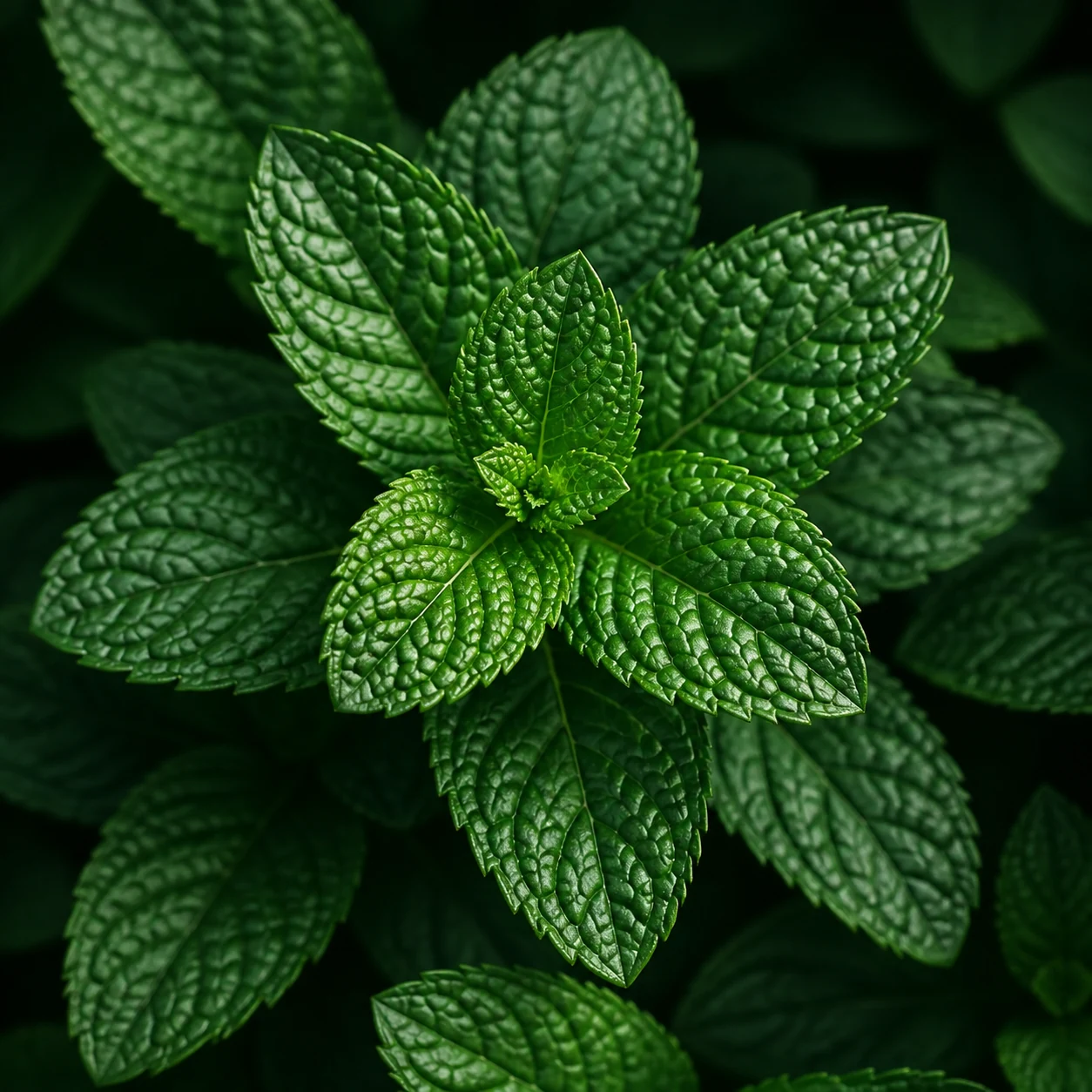 Fresh mint leaves