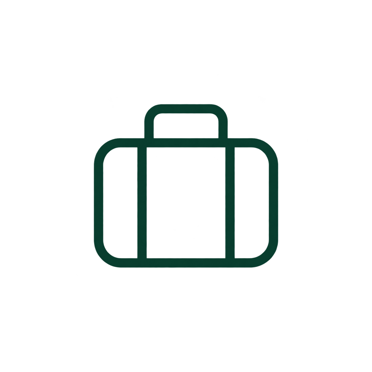 Compact and travel ready icon