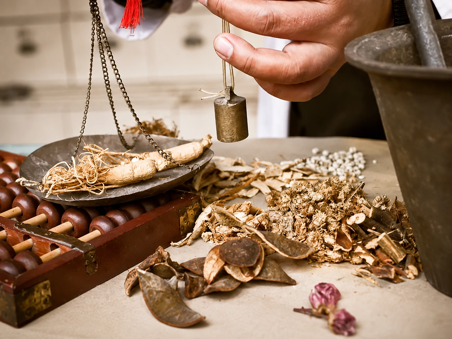 Measure botanicals by hand